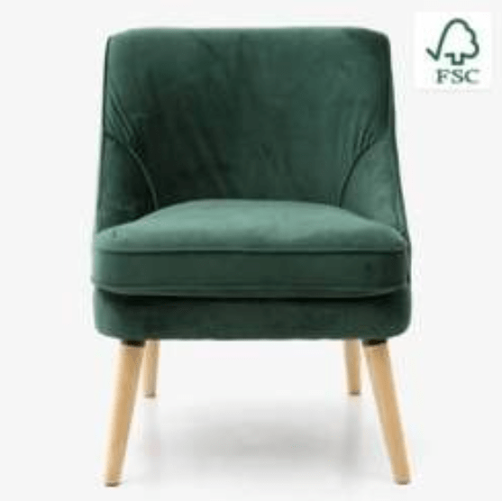 Silla Poltrona Mica Orleans De Tela VERDE1
