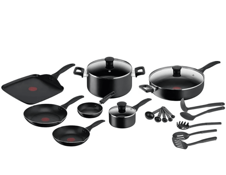 Batería de cocina Tefal 20 piezas Easy Care Negro1