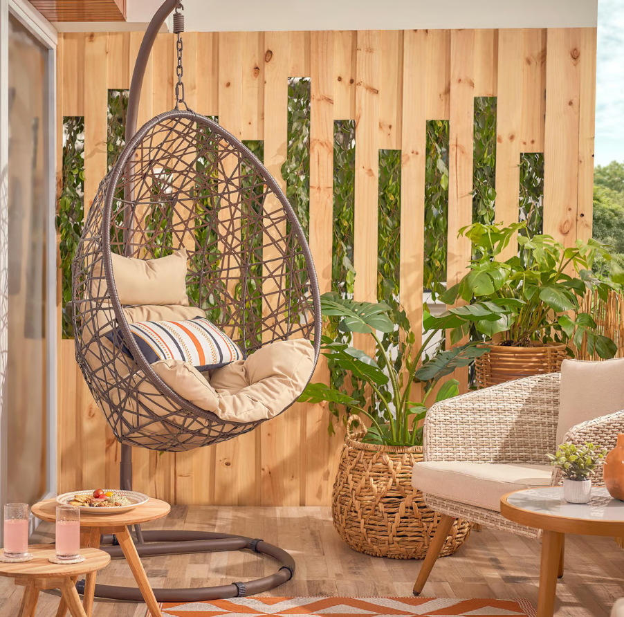 Silla colgante de terraza ratán pe café JUST HOME COLLECTION2