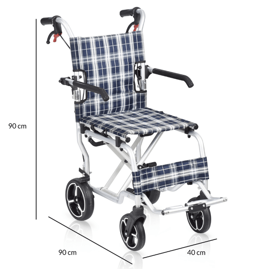 SILLA DE RUEDAS DE TRANSPORTE PREMIUM CON BOLSO First Care6