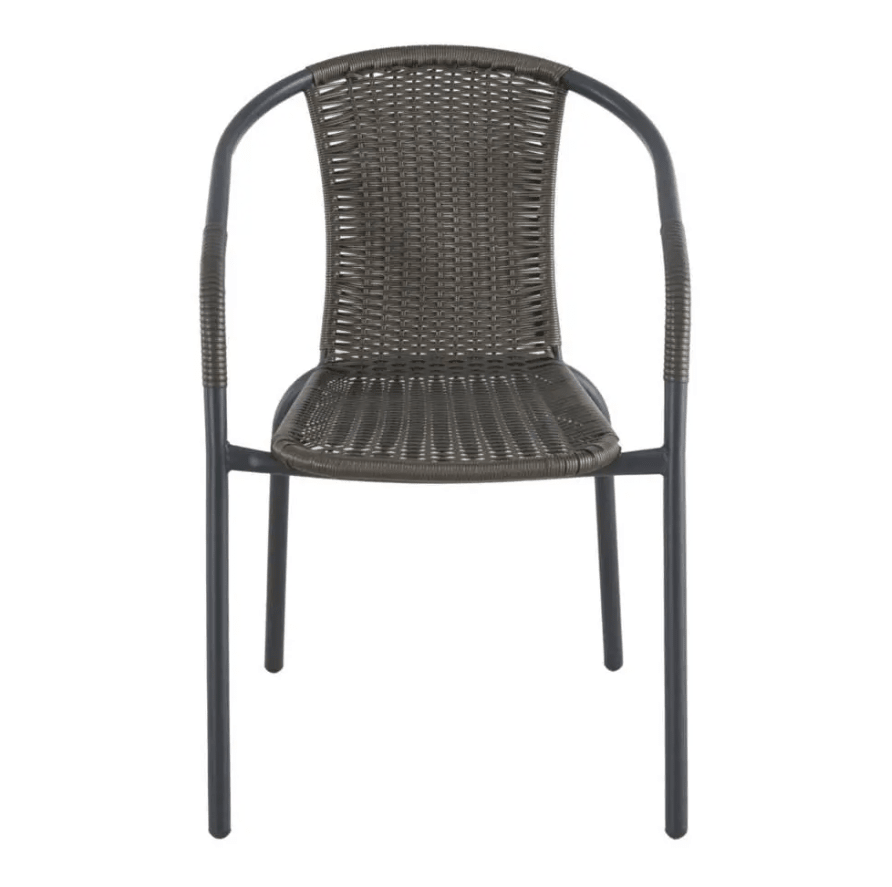 Silla De Jardin De Metal Y Ratan Pvc Marron Just Home Collection1