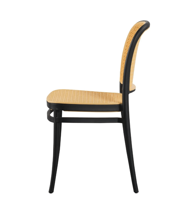 SILLA PLASTICA TERRAZA BEIGE/NEGRA JUST HOME COLLECTION3