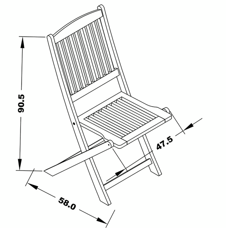 Silla plegable Bristol madera JUST HOME COLLECTION4