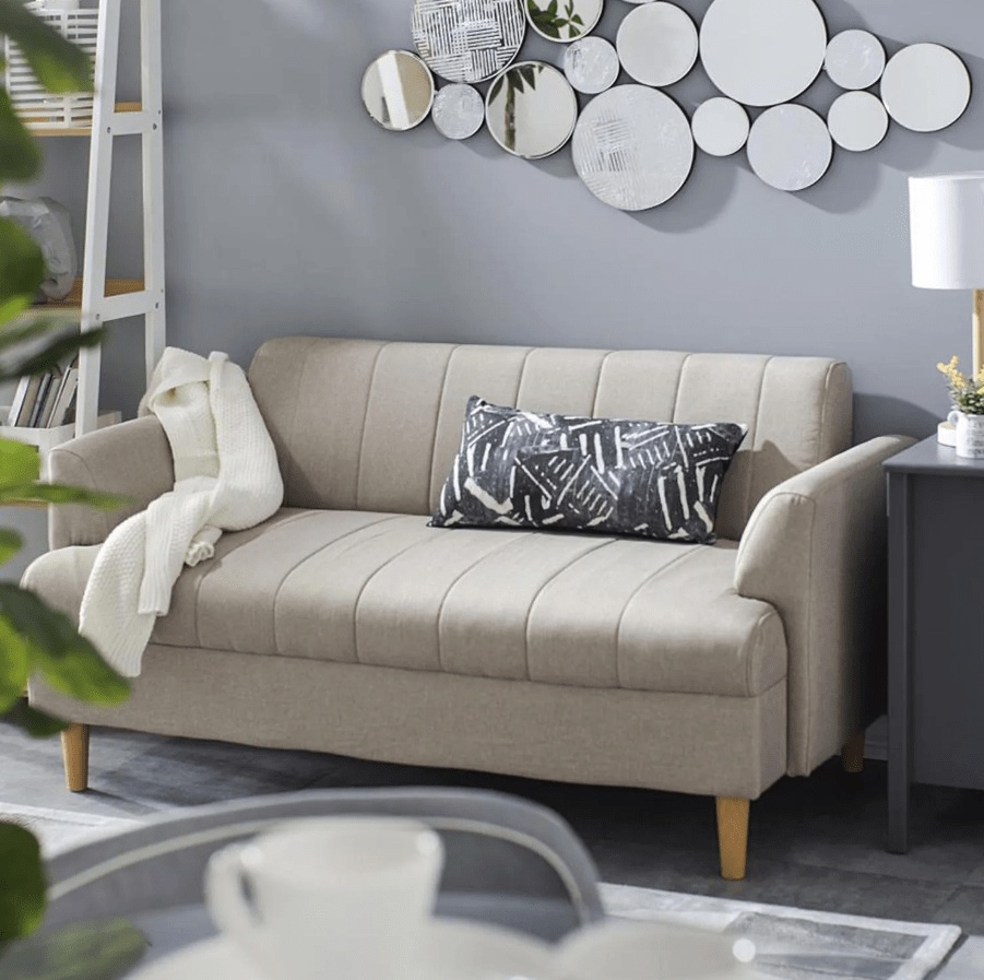 Sofá 2 cuerpos 145x71x77 cm Beige JUST HOME COLLECTION2