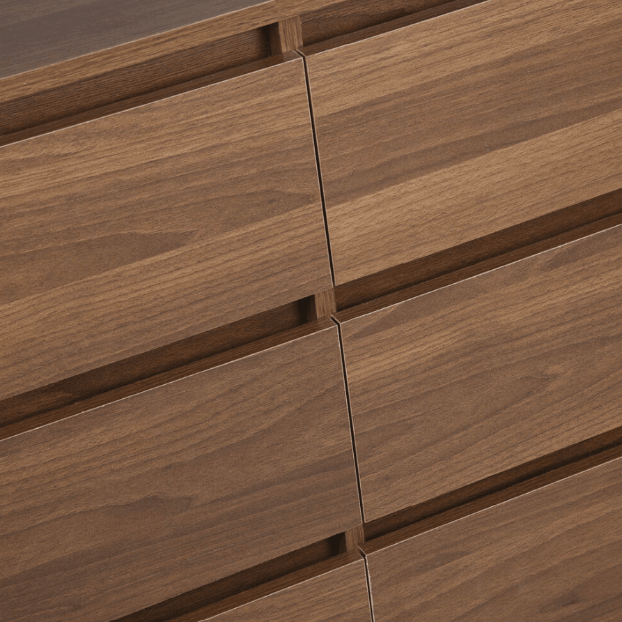 Cómoda 6 Cajones Nórdica Nogal CIC4