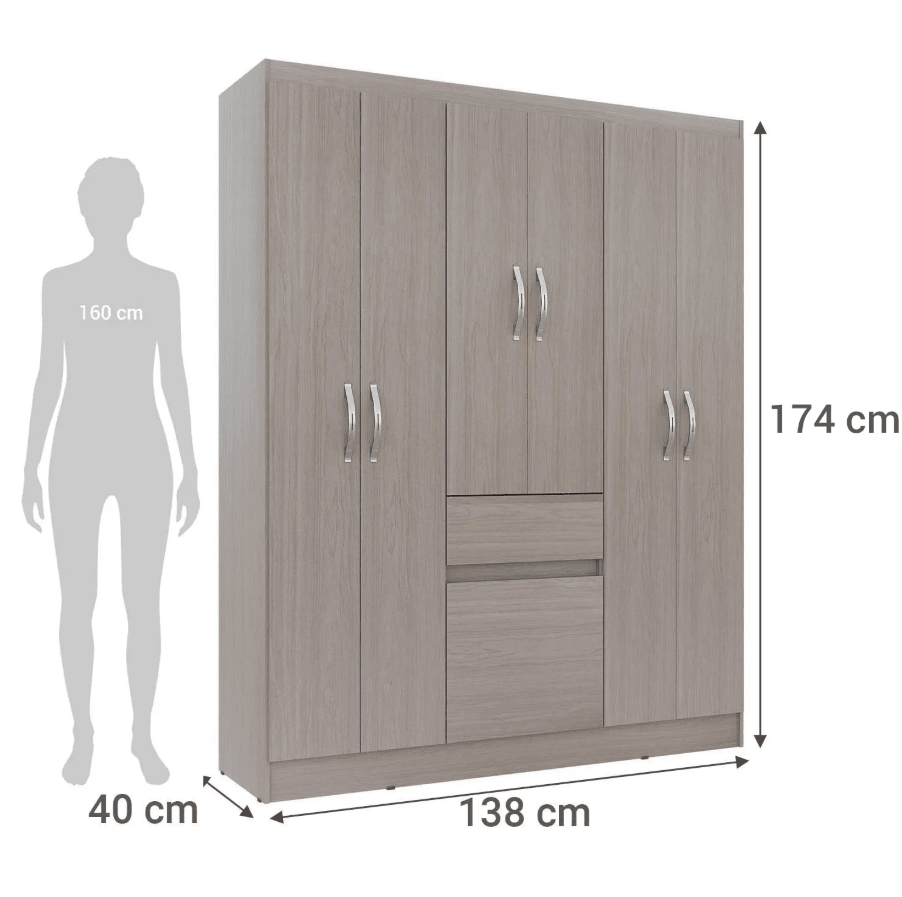 Clóset 6 Puertas Vainilla Casa bonita3