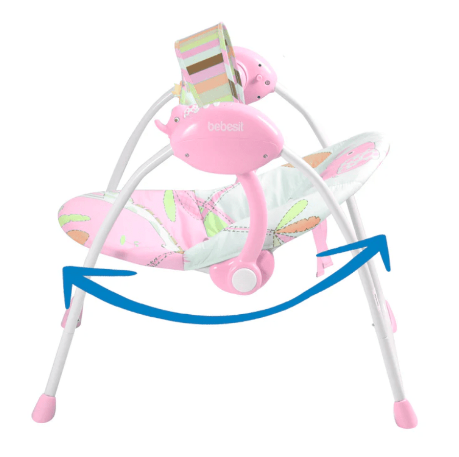 Silla mecedora para bebé Bebesit Mimo eléctrica 8515 rosa3