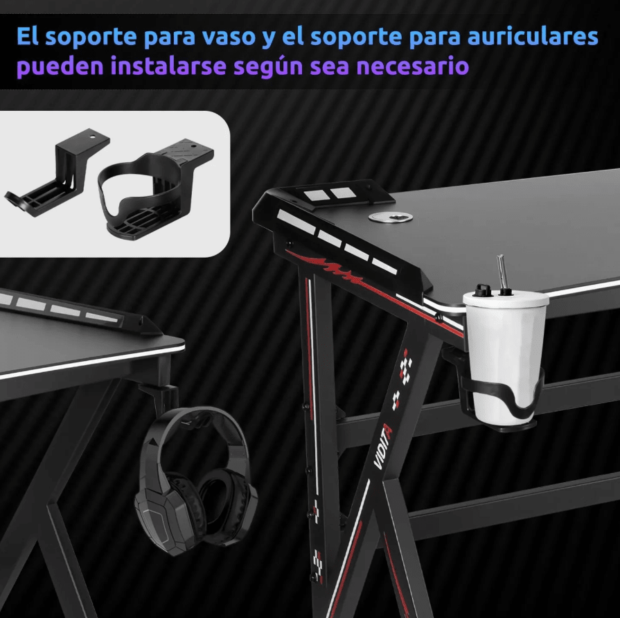 Escritorio Gamer con Luces Vidita5