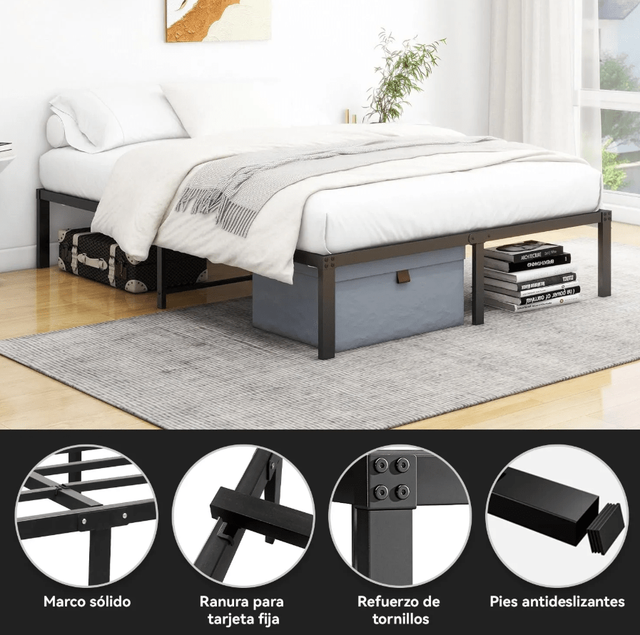 Base de Cama 2 Plazas Metálica Element Design2