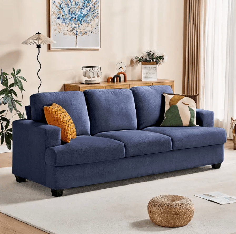 Sofá 3 Cuerpos Catalina Azul ELEMENT DESIGN1