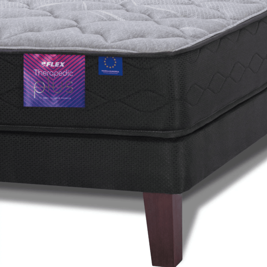 Cama Europea Therapedic Plus 2 Plazas Base Dividida Flex2