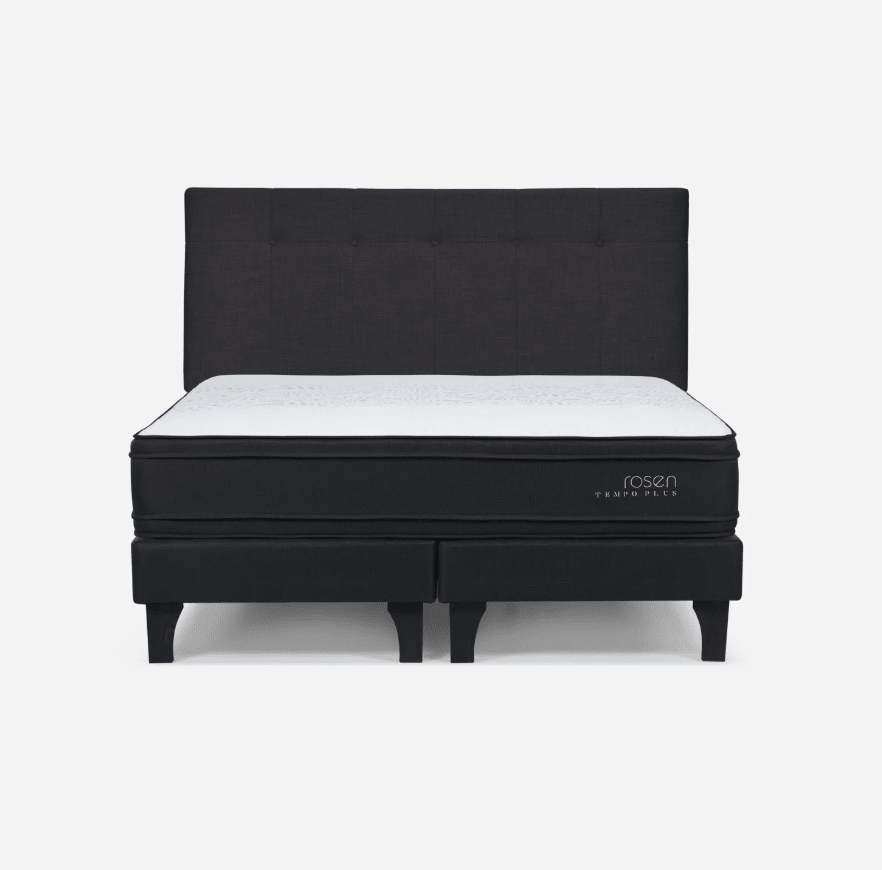 Cama Europea Tempo Plus King + Respaldo New Bennet Rosen2