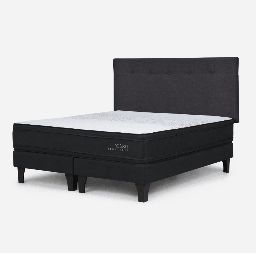 Cama Europea Tempo Plus 2 Plazas + Respaldo New Bennet Rosen1
