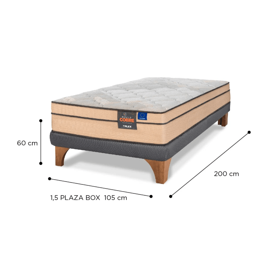 Cama Europea Novus 1.5 Plazas Flex3