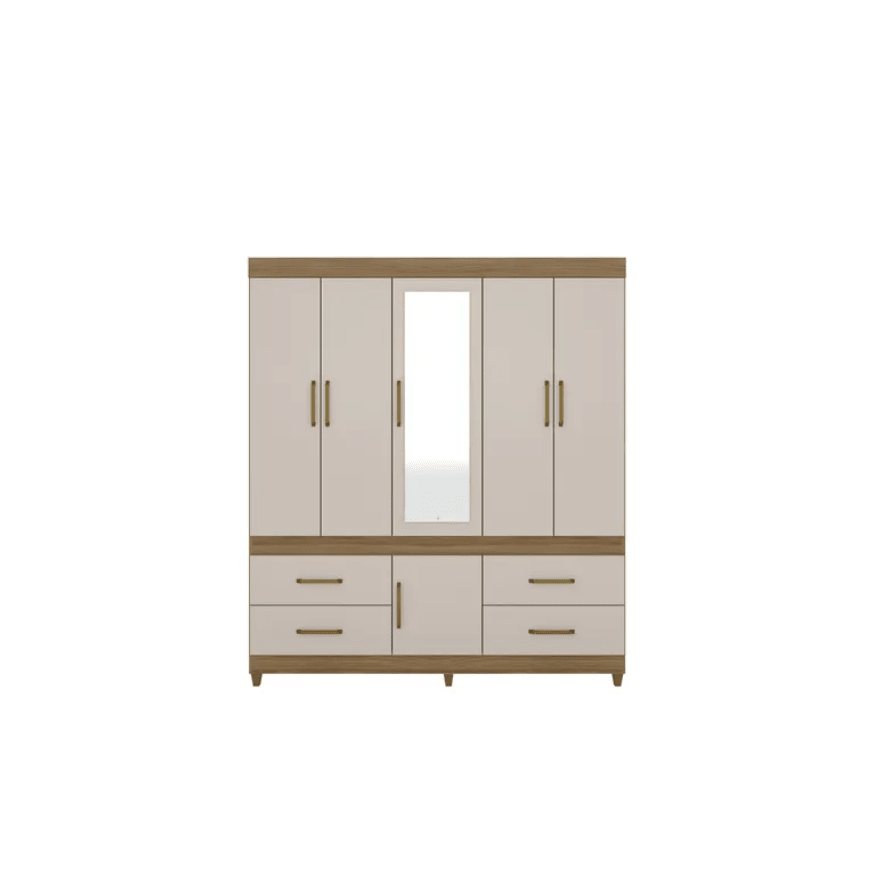 Clóset Guaruja 5 Puertas 4 Repisas 192x219x47 cm DI PORETTI1