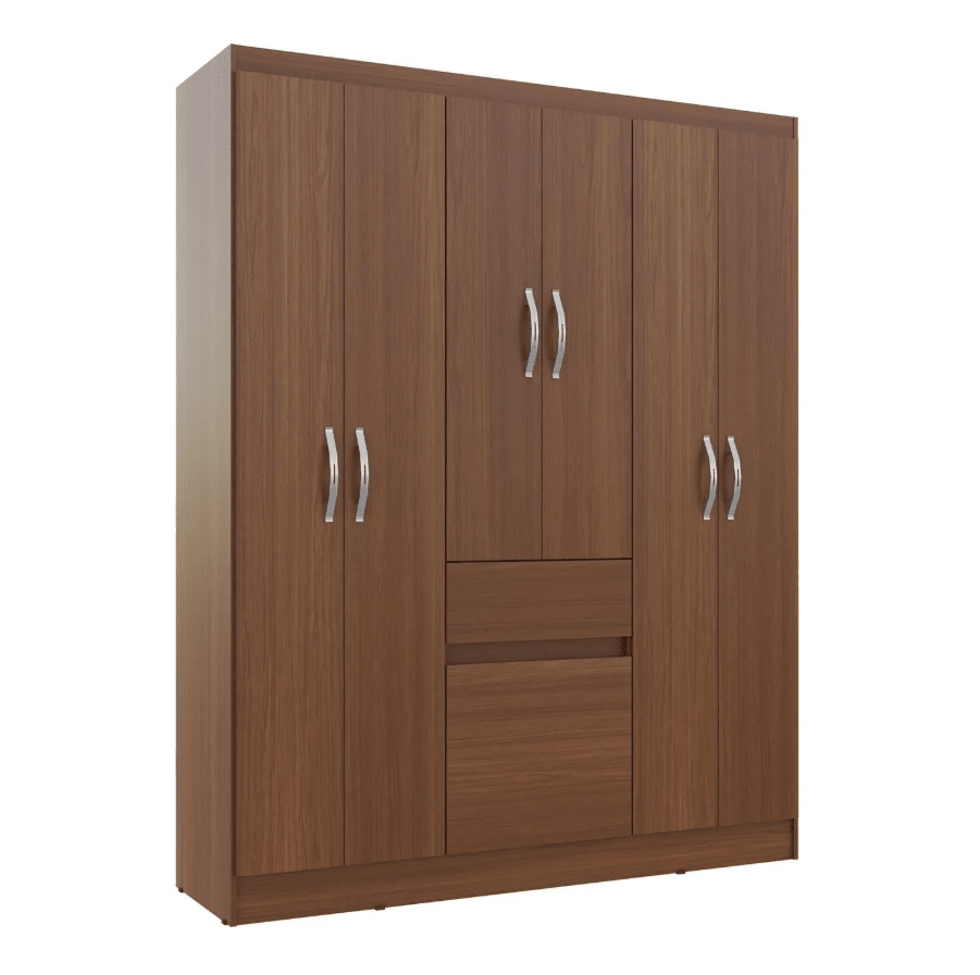 CLOSET 6 PUERTAS 1 CAJON CASA BONITA NOGAL1