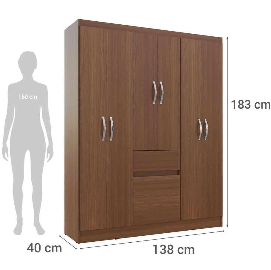 CLOSET 6 PUERTAS 1 CAJON CASA BONITA NOGAL3