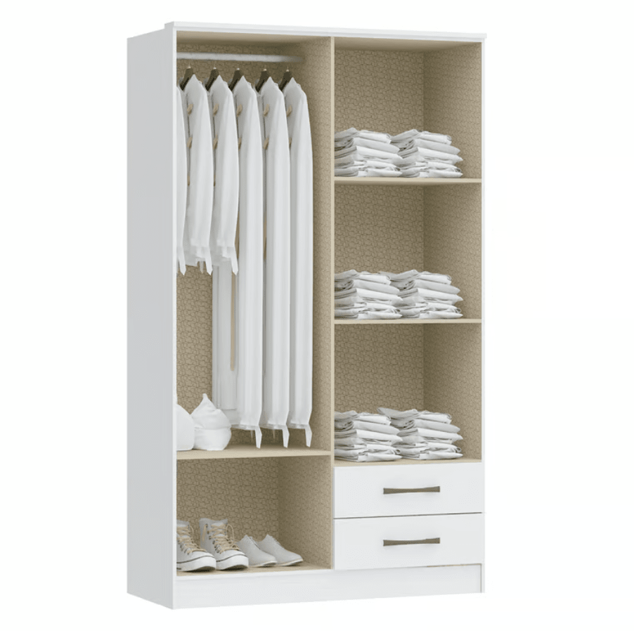 Clóset Pequim light 4 Puertas 2 Cajones Vekkahome3