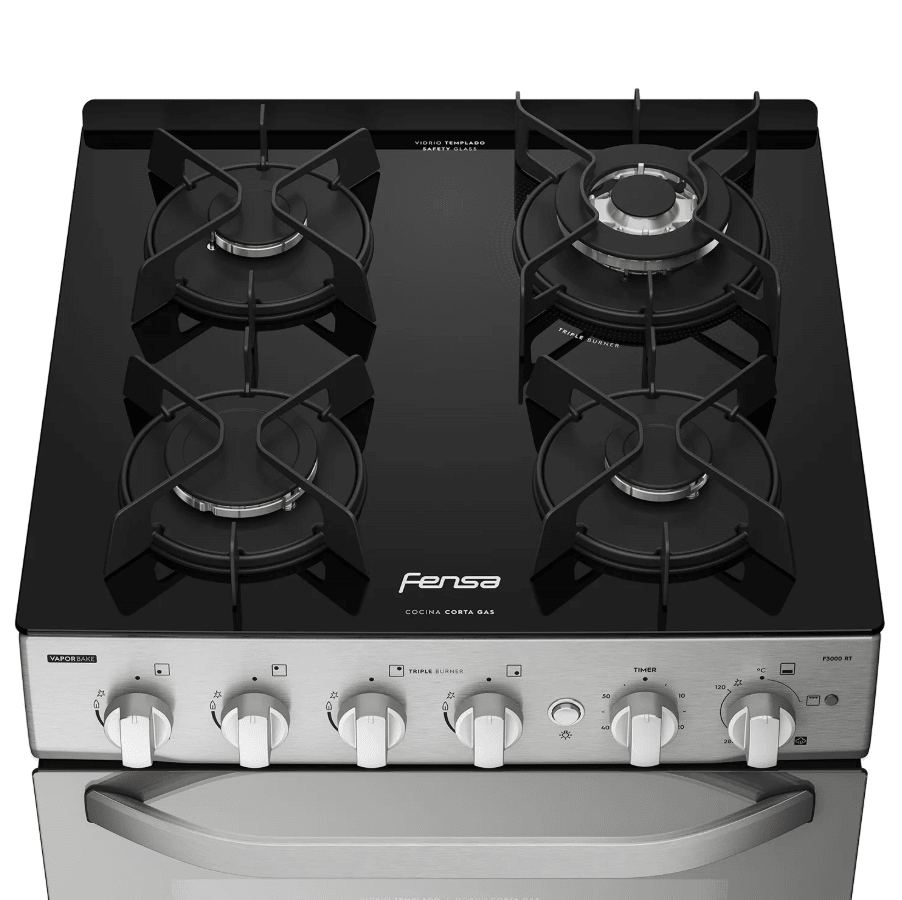 Cocina a Gas 4 Platos Espejado F 3000 RT Fensa, sin caja original2