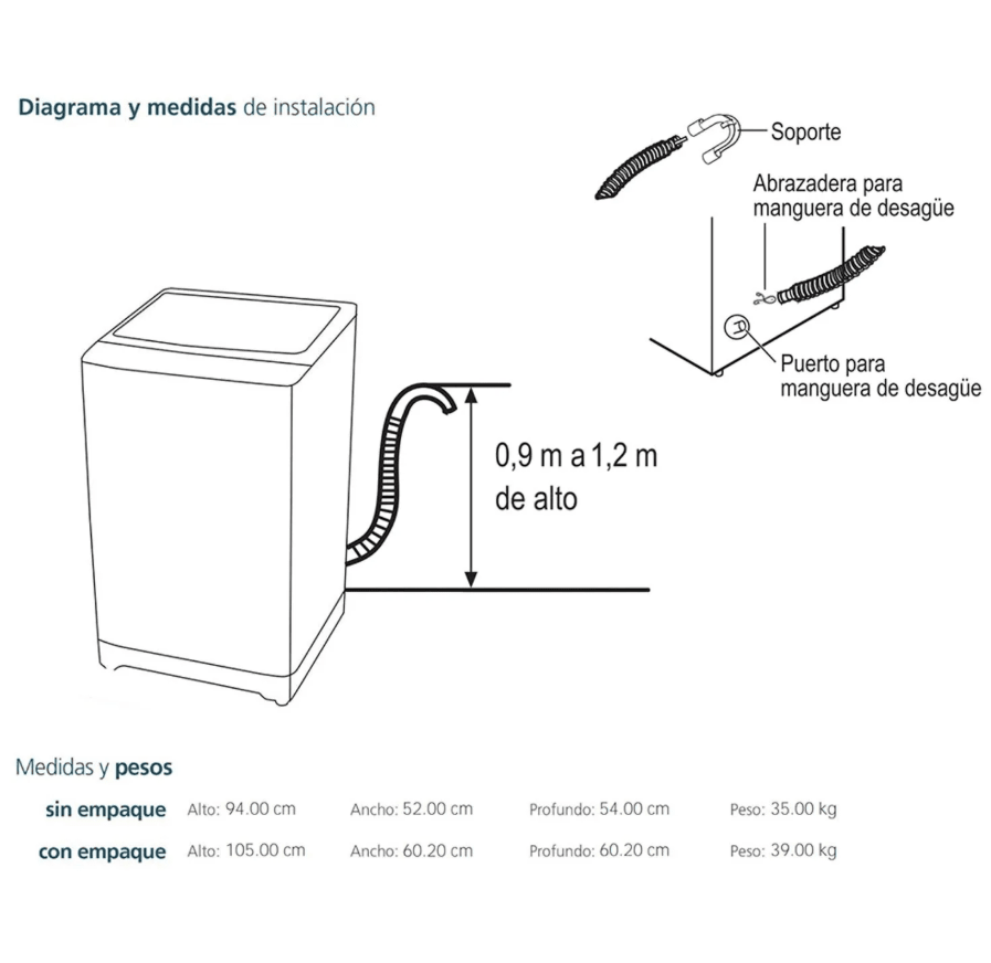 Lavadora Automática Superior 9,5 Kg Lma9520Wdgcl0 Mabe3