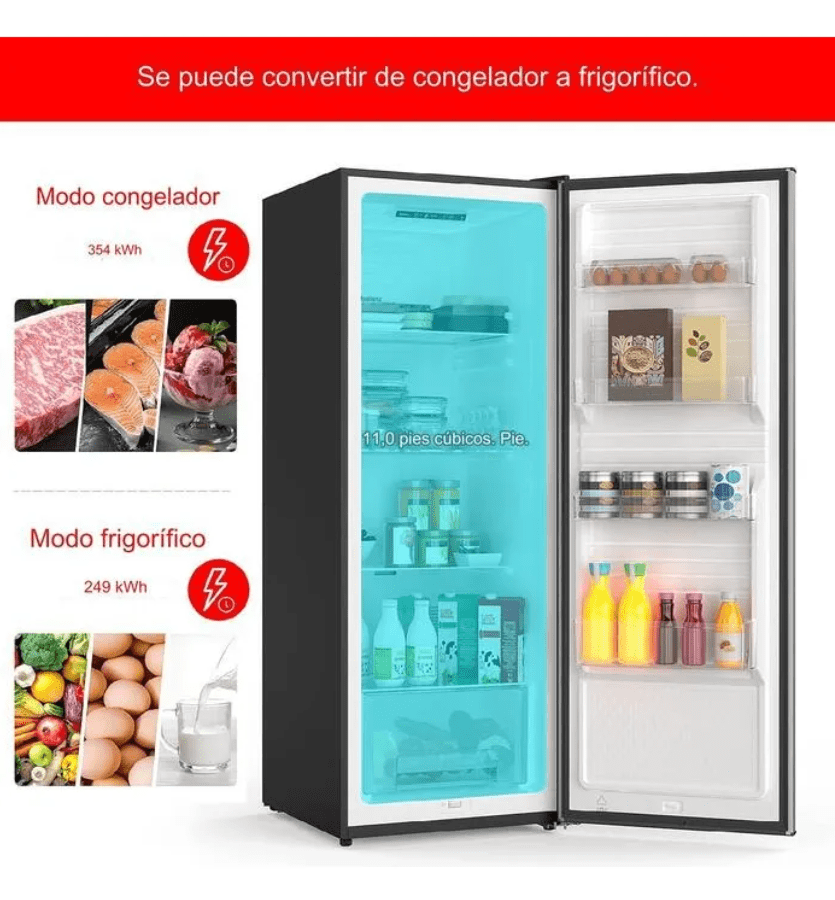 FREEZER VERTICAL GALANZ 305 LTS INOXIDABLE2