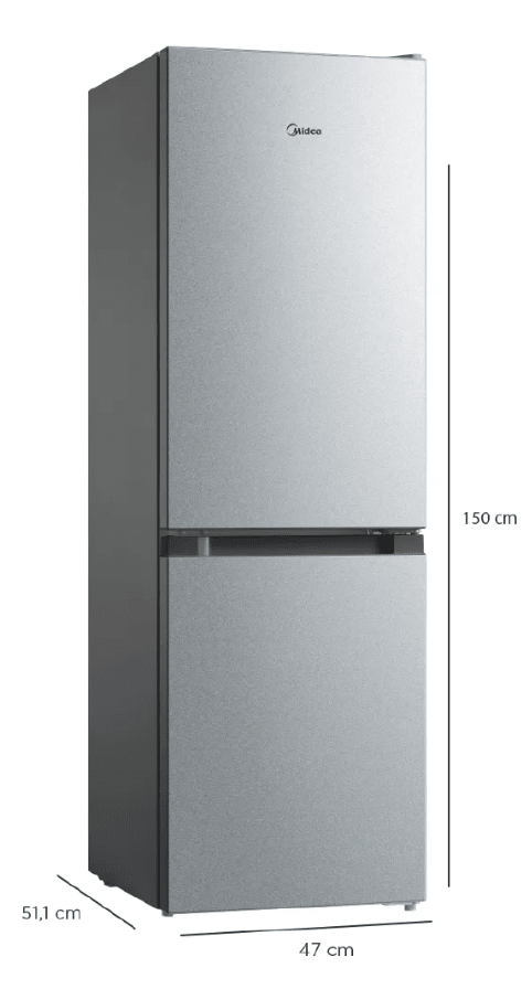 Refrigerador Midea Bottom Freezer MDRB241FGE50 Plateado3