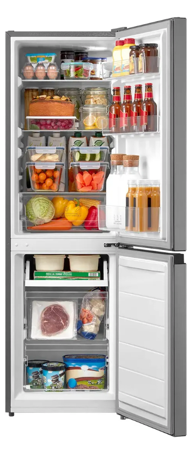 Refrigerador Midea Bottom Freezer MDRB241FGE50 Plateado2
