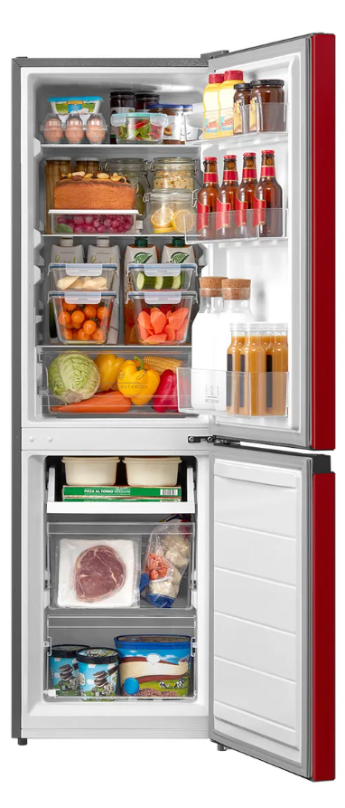 Refrigerador Midea bottom freezer no frost MDRB241FGE13 169L Rojo2