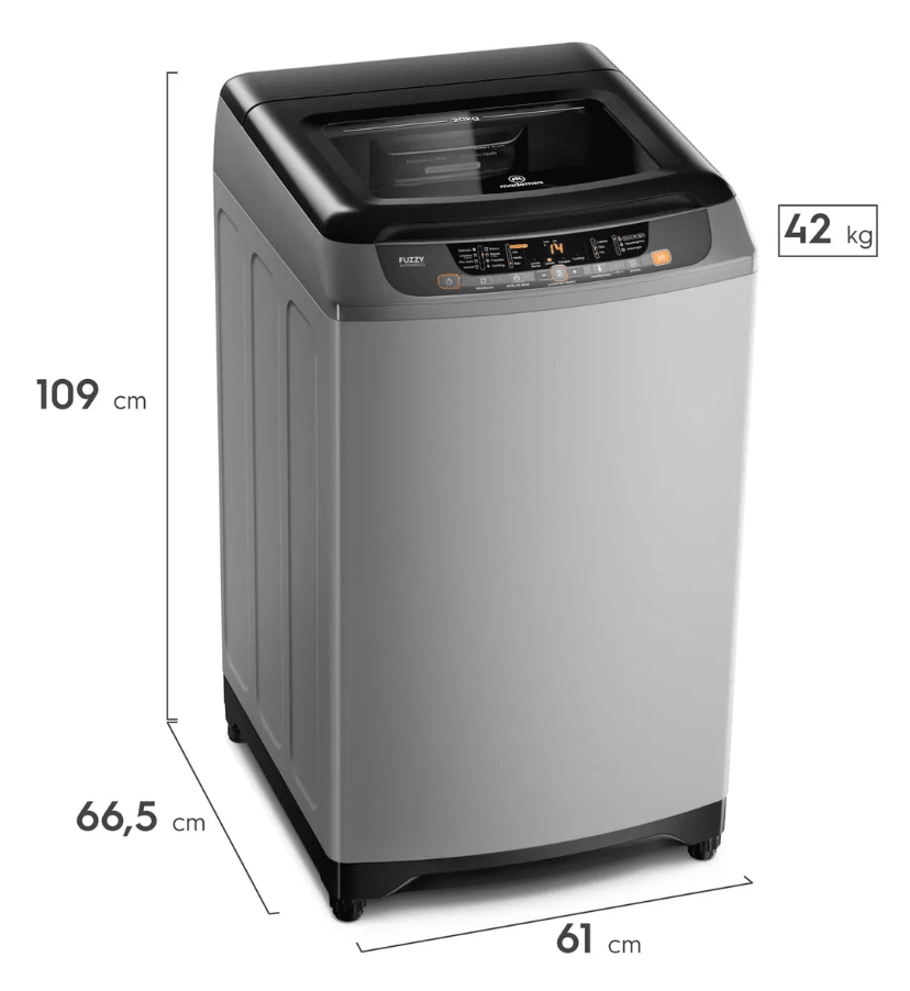Lavadora Mademsa 20kg Szg Automática Gris 12 Programas3