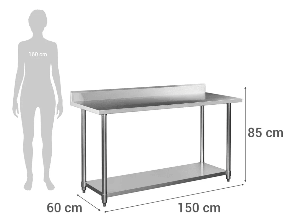 Mesa De Trabajo Ventus 150cm Para Cocina Industrial3