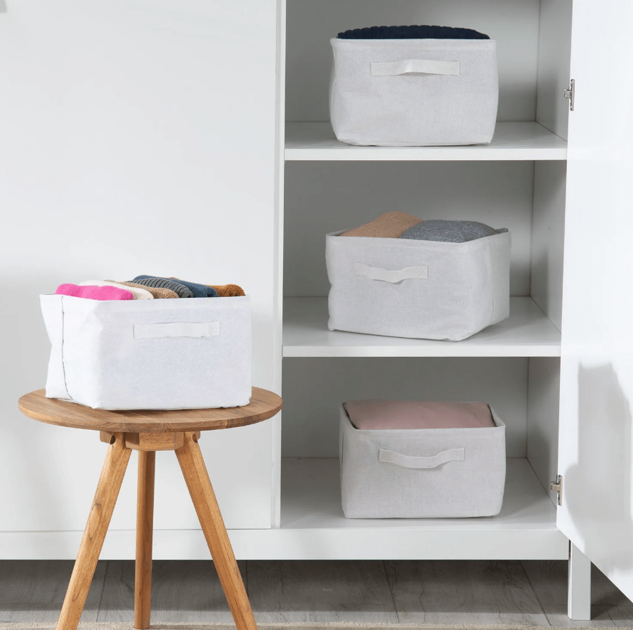 Set 4 Canastos Canvas Cream S Mica2