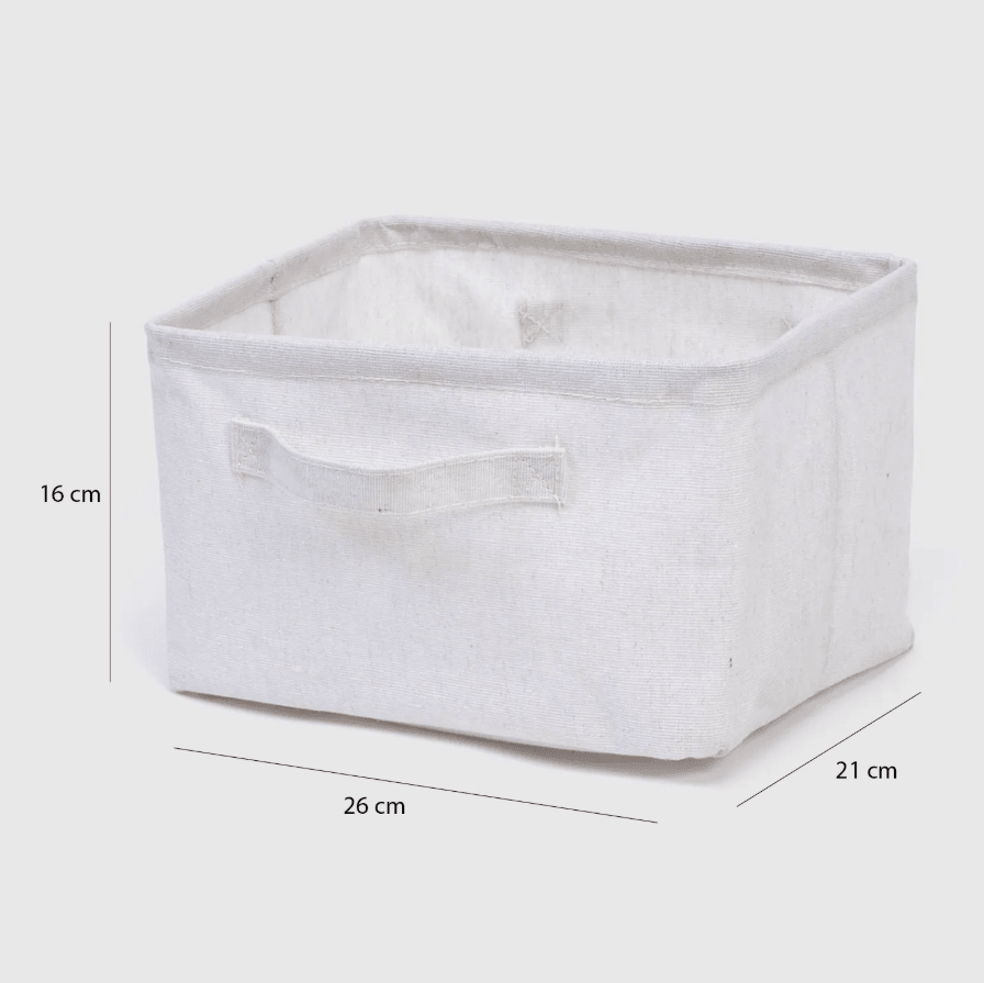 Set 4 Canastos Canvas Cream S Mica3