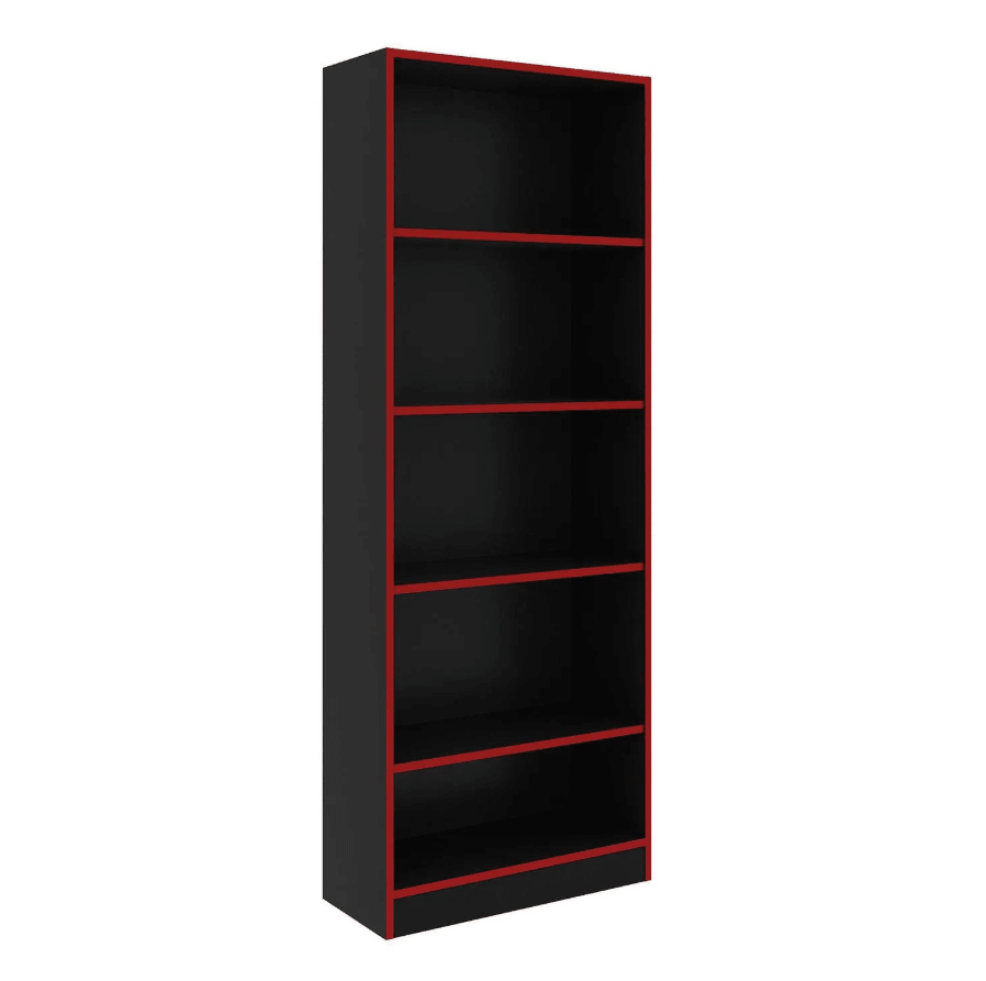 Estante Gamer MDP 5 Niveles Negro/Rojo TECNOMOBILI1