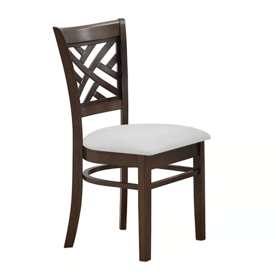 Juego de Comedor Redondo Mica Amelie 4 Sillas Madera Marrón2