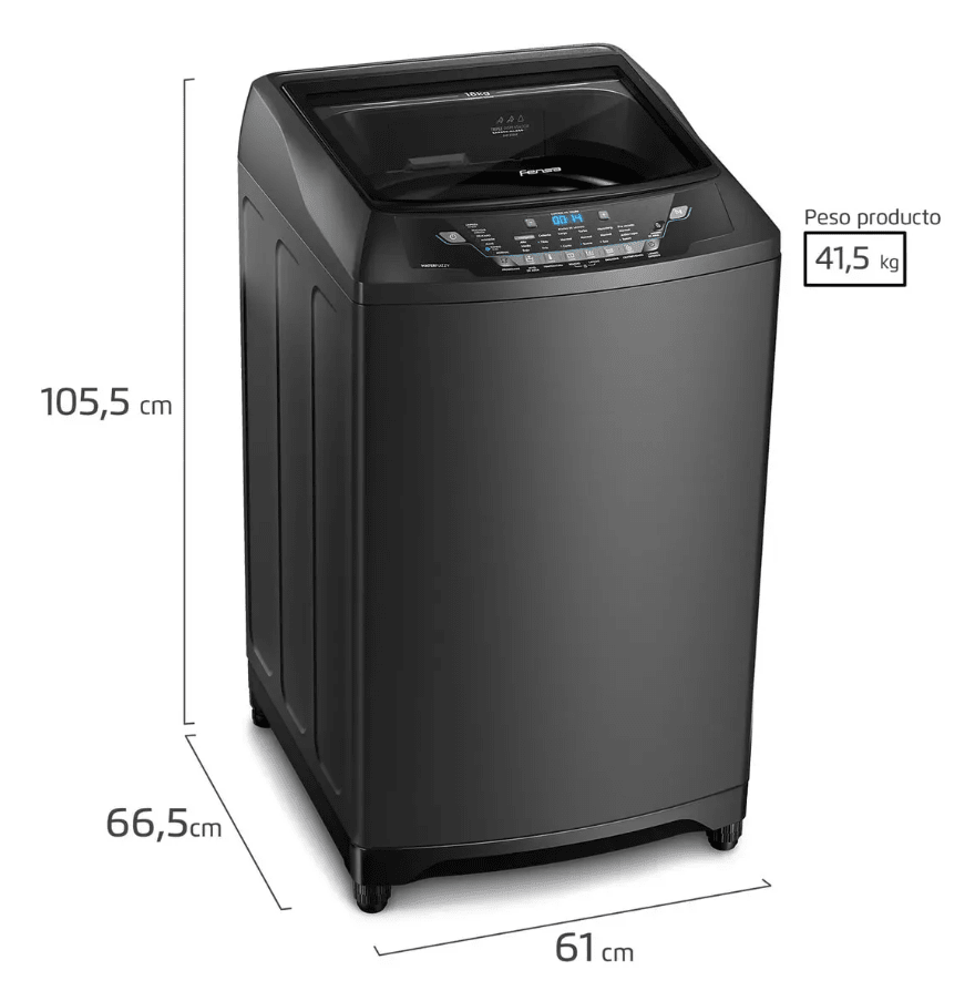 Lavadora Automática 19 Kg Diamond Gray Mabe Lma9120wdgcl03