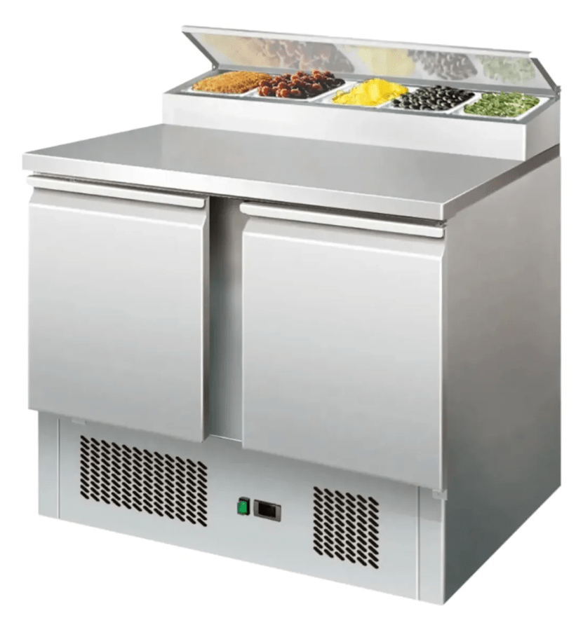 Mesón Pizzero 90cm Bozzo Acero Inoxidable1