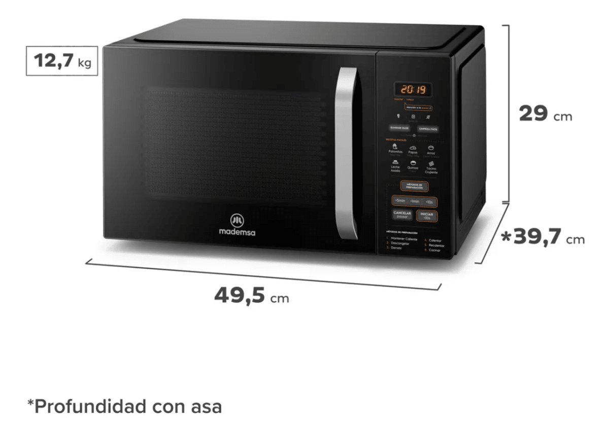 Microondas Digital Mm28fb 28 Litros Mademsa2
