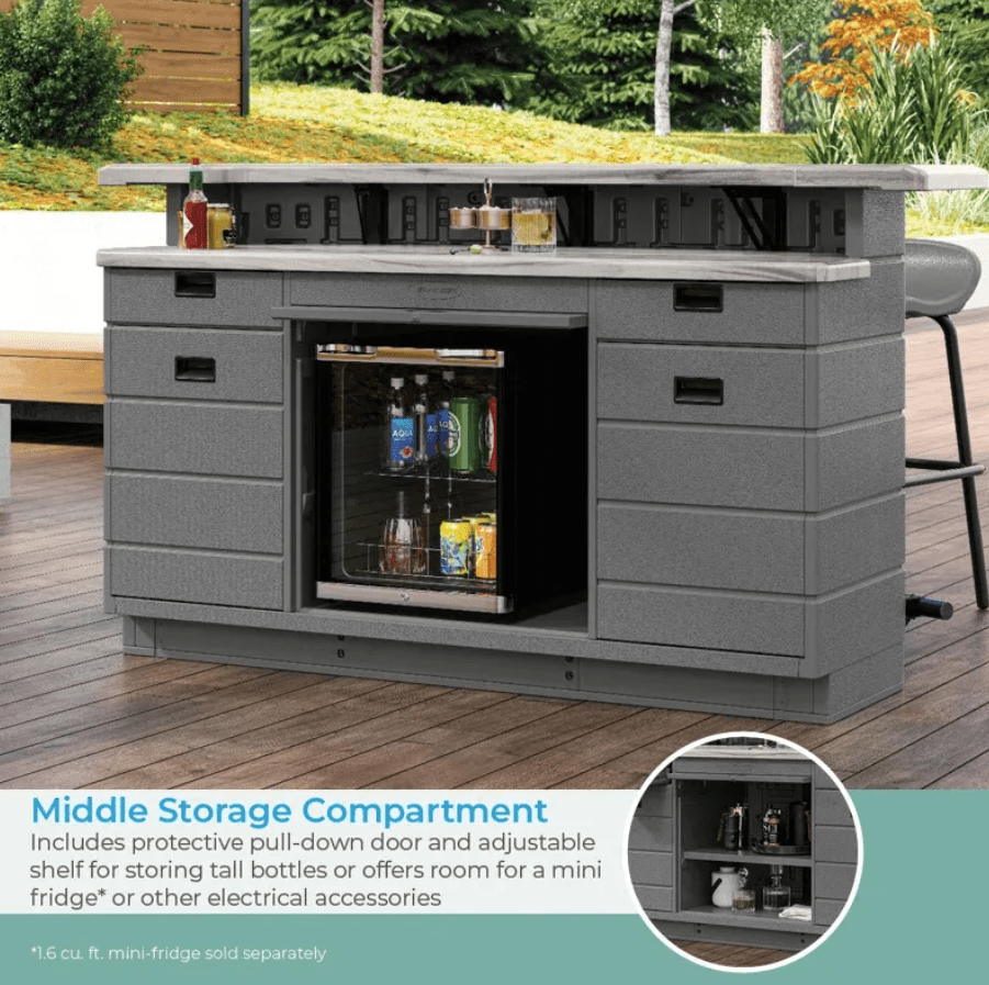 Bar Suncast Backyard Oasis 4 Cajones Plástico2