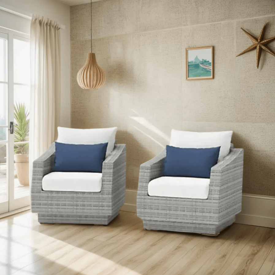 Juego De 2 Sillas De Club Al Aire Libre RST Brands2