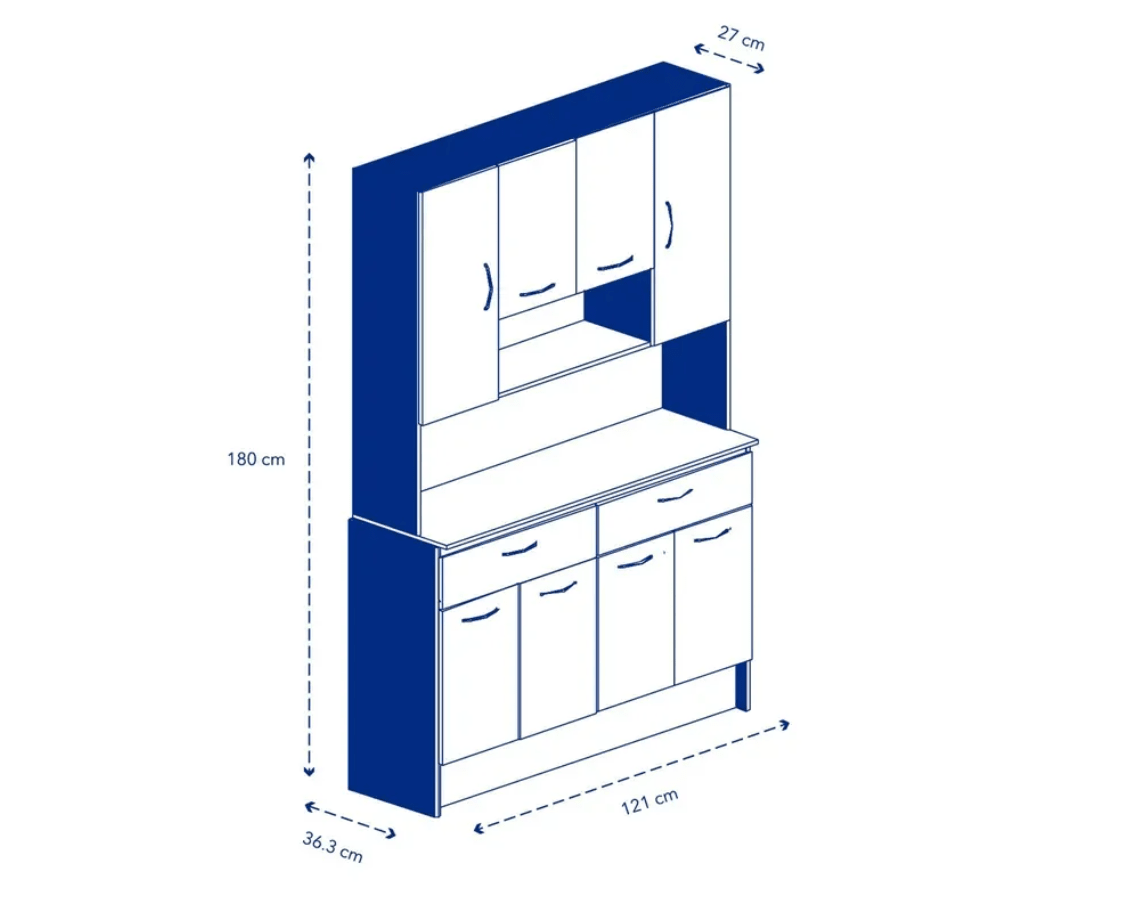 Mueble de Cocina Mobikit Blanco 8 Puertas 2 Cajones3