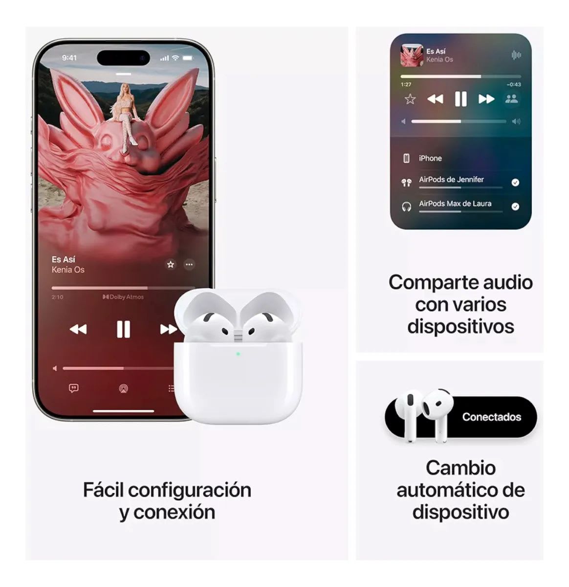 Apple AirPods 4ta Generacion A3050 Blanco8
