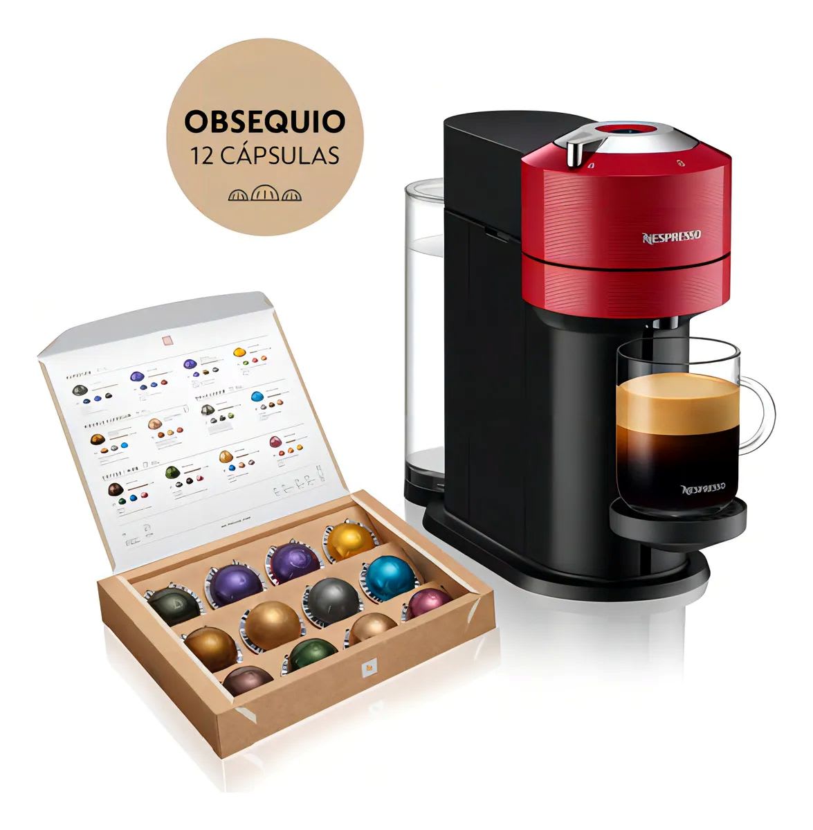 Máquina De Café Nespresso Vertuo Next Rojo Cherry1