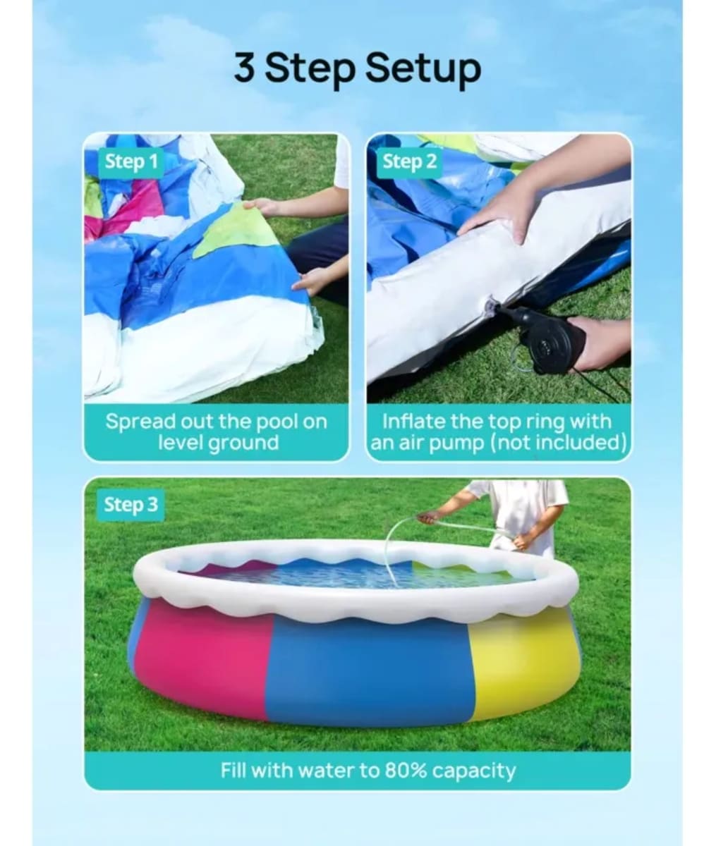 Piscina inflable de PVC Mason & Mia 549 cm por 122 cm4