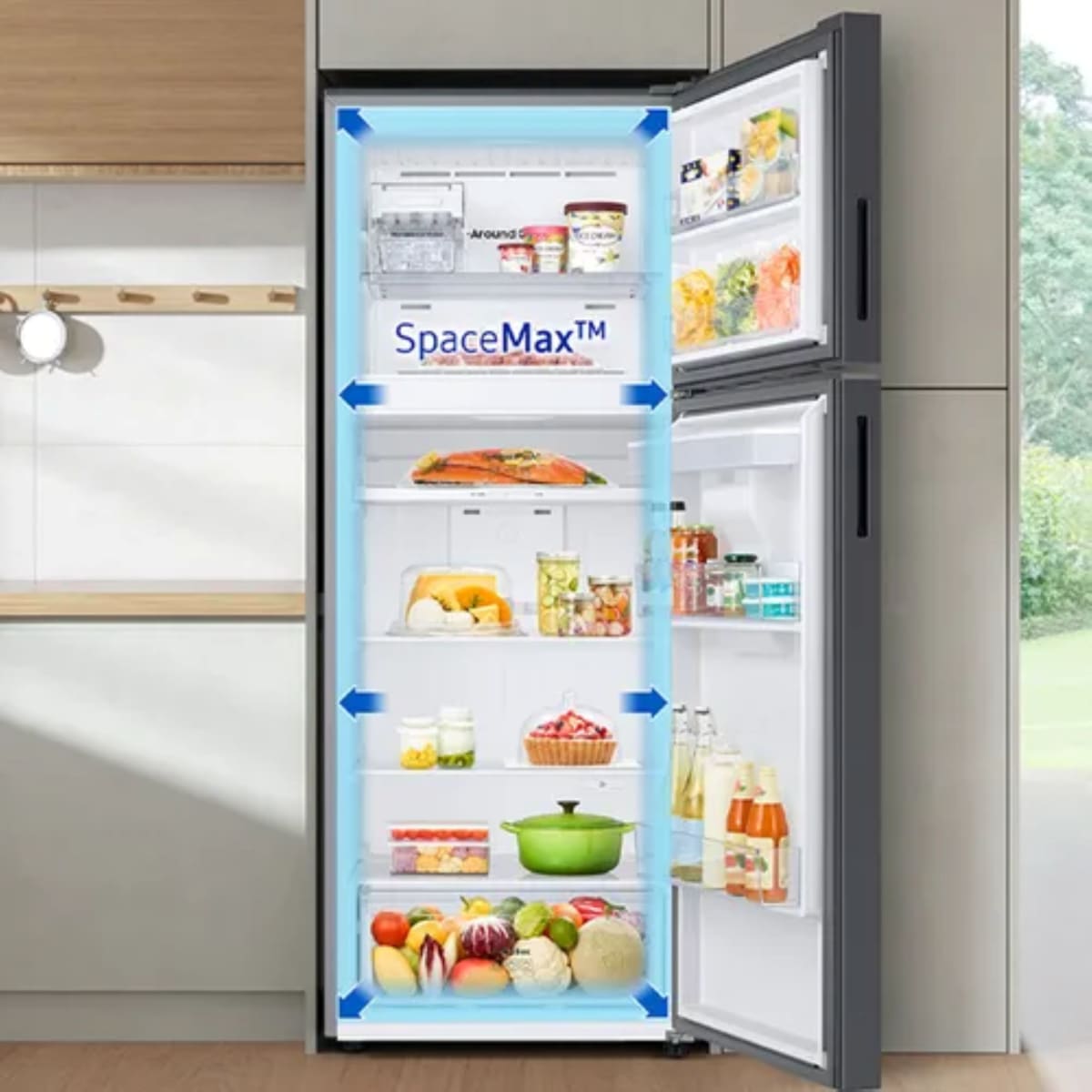 Refrigerador Top Mount Freezer con WiFi 384Lts No Frost RT38CG6720S9ZS Gris Samsung5