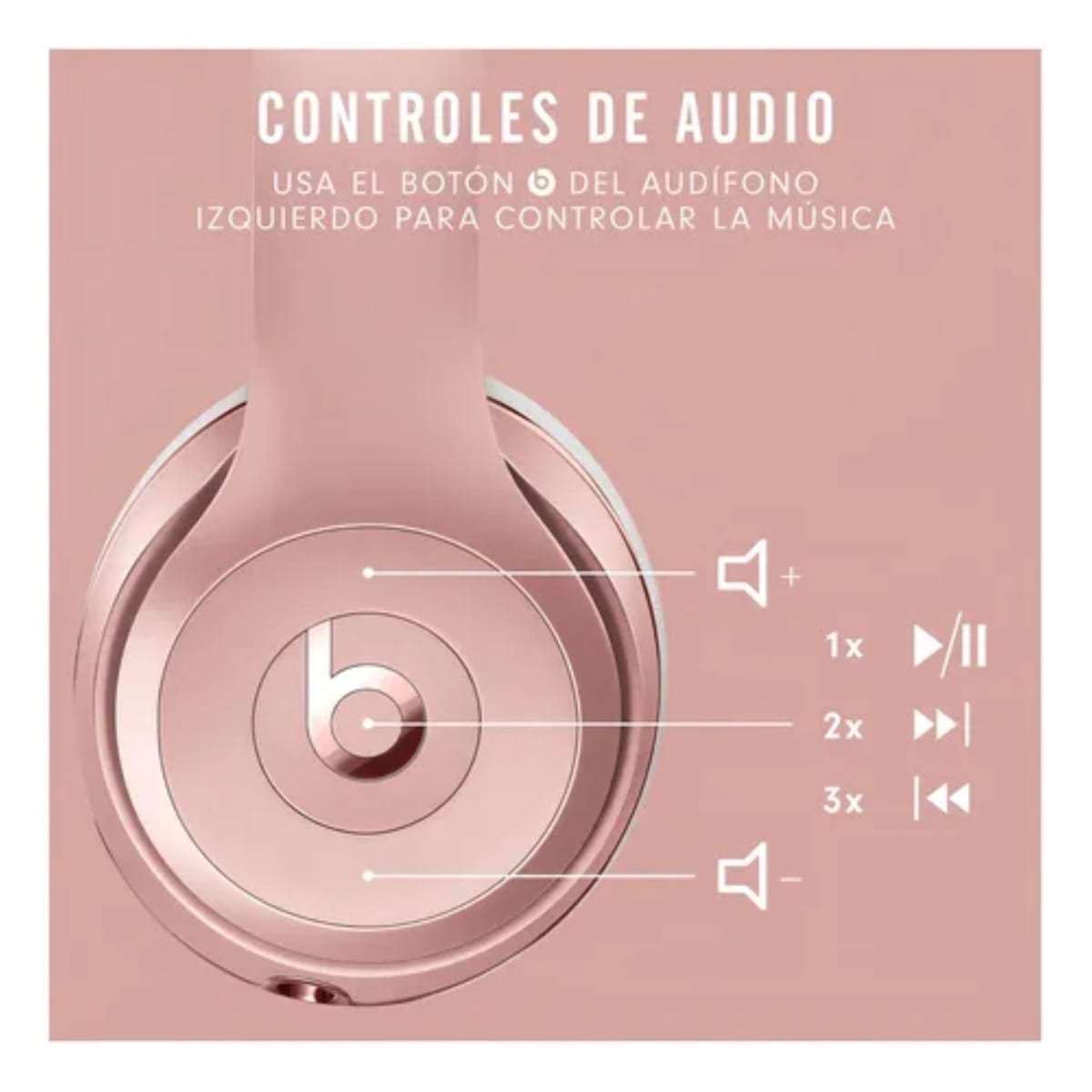 Audífonos Beats Solo³ Wireless - Rose gold2