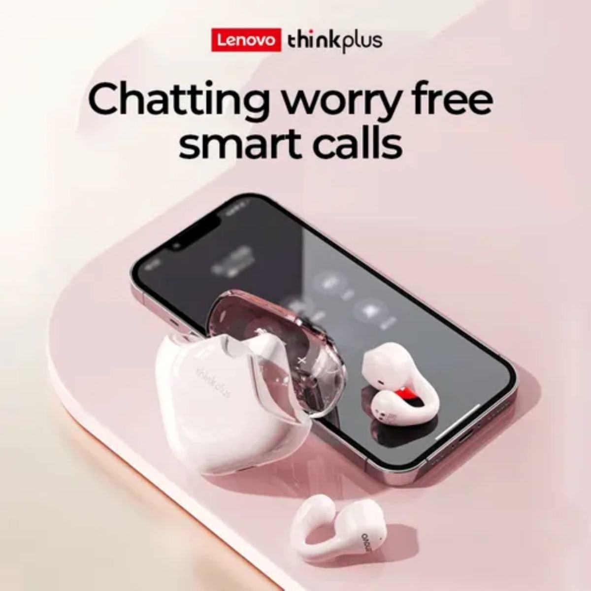 Audífonos In-ear Bluetooth Lenovo Xt61 Rosado2