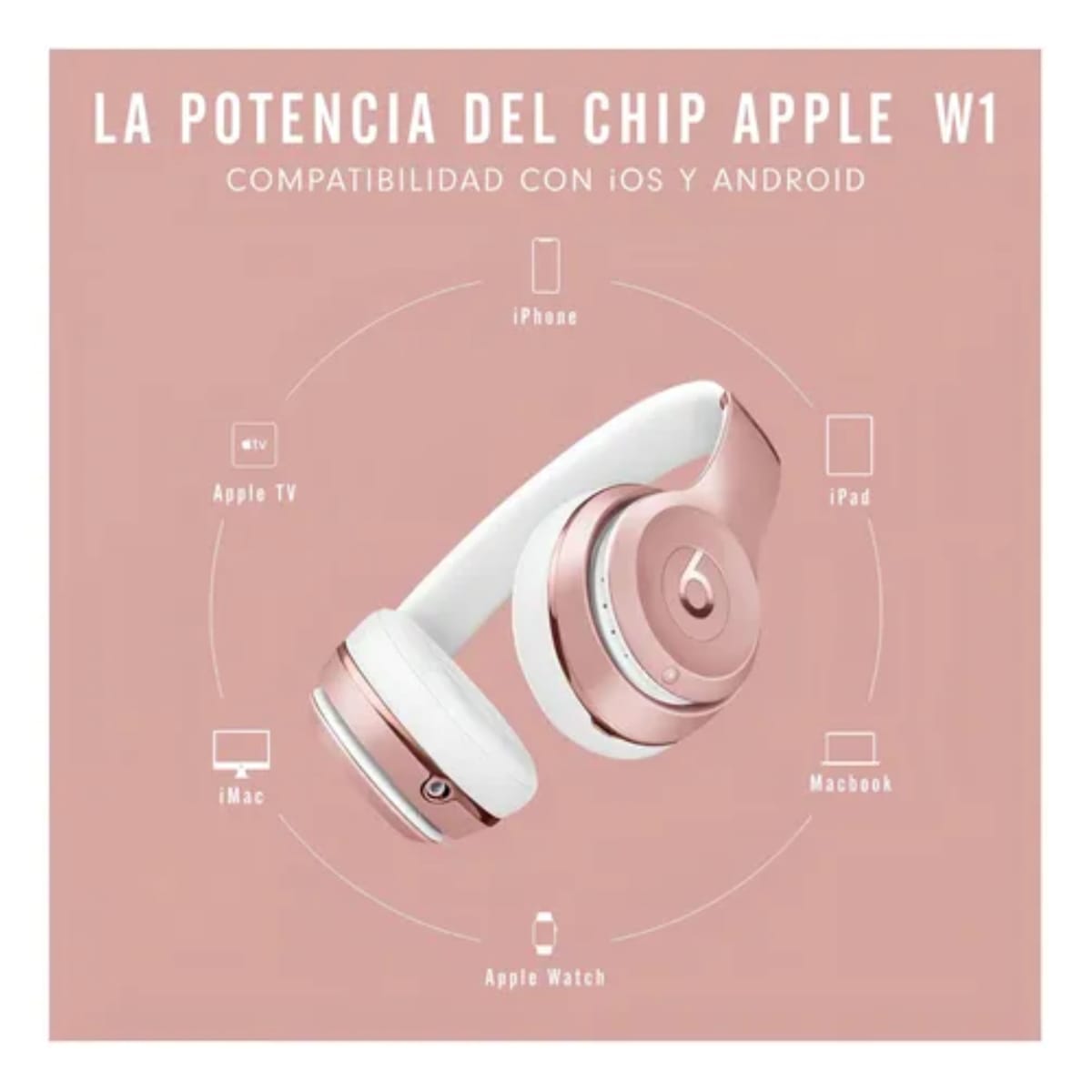 Audífonos Beats Solo³ Wireless - Rose gold4