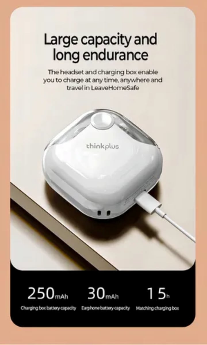 Audífonos In-ear Bluetooth Lenovo Thinkplus Xt61b Sport Color Negro3