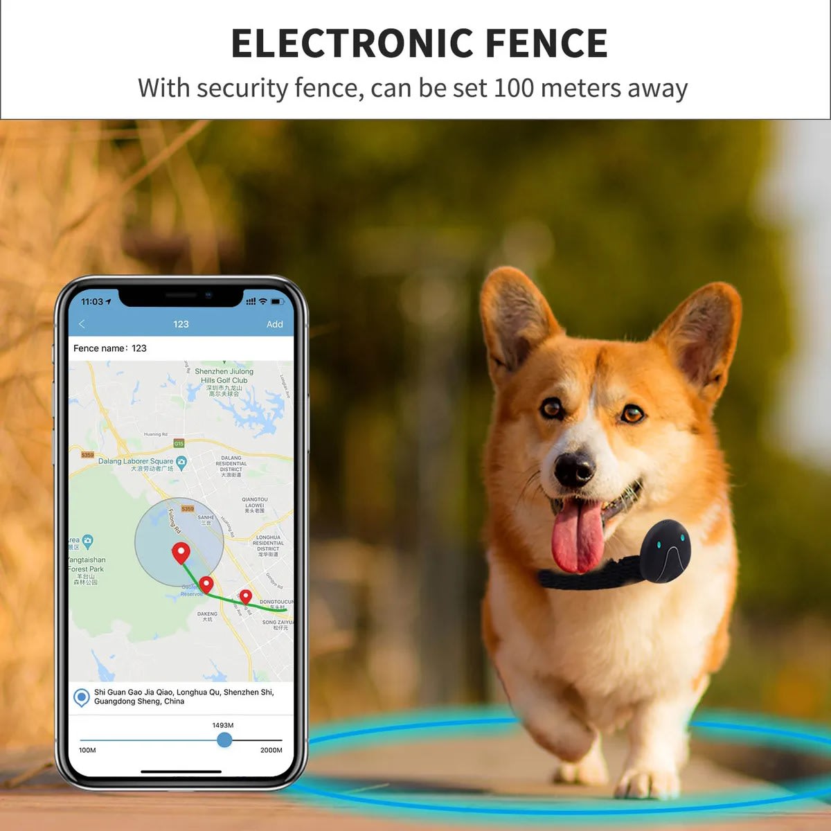 Rastreador eléctrico inteligente con Mini GPS para perros4