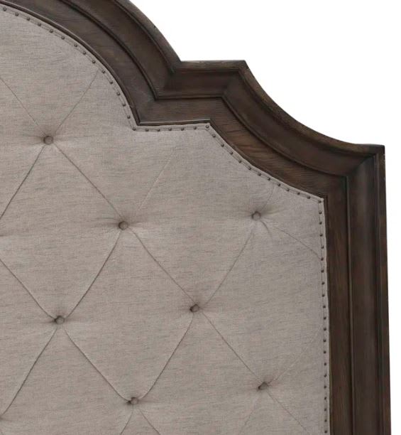 Respaldo de cama arqueada tapizada Arianni King4